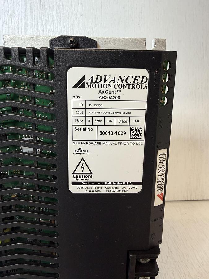 Used Advanced Motion Controls PWM Servo Drive AB30A200 GHA-180