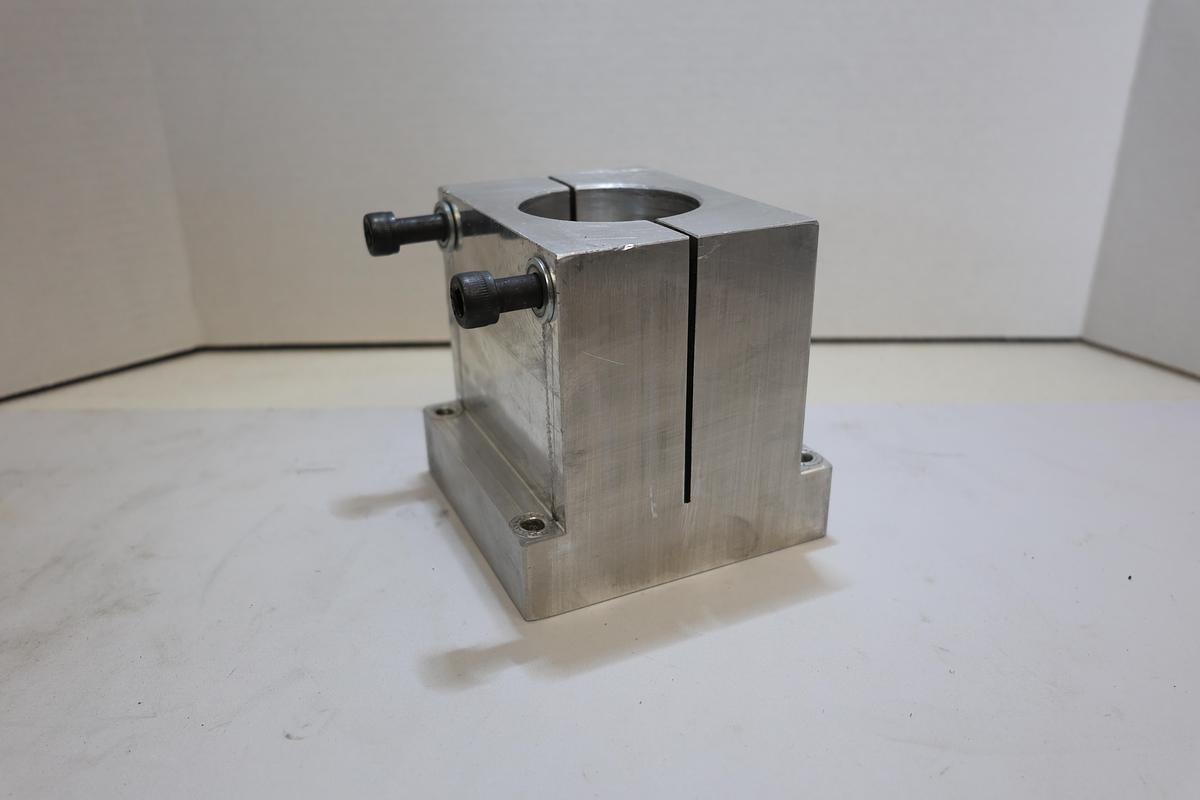 Used 2" Aluminum Split Clamp Block Shaft Mount Fixture Holder 4" Wide Used