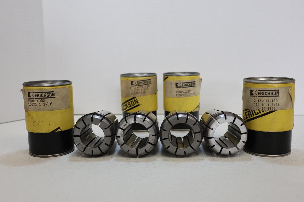 Used Lot of 4 Erickson TG150 Collets 1-1/16" to 1-5/32" Precision CNC Toolholding