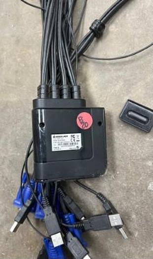 Used IOGEAR 4-Port USB KVM Switch W/ Remote Port Switching Button GCS24U -GHA-120