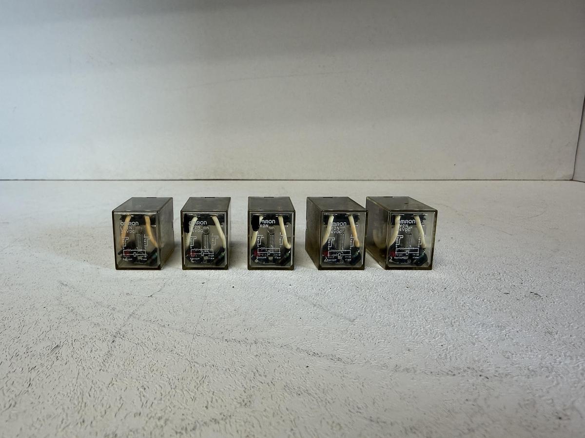 Used Lot of 5 Omron LY2N 24VDC General Purpose Relays Plug-In 8-Pin LY2N 24V DC GHGC-D15