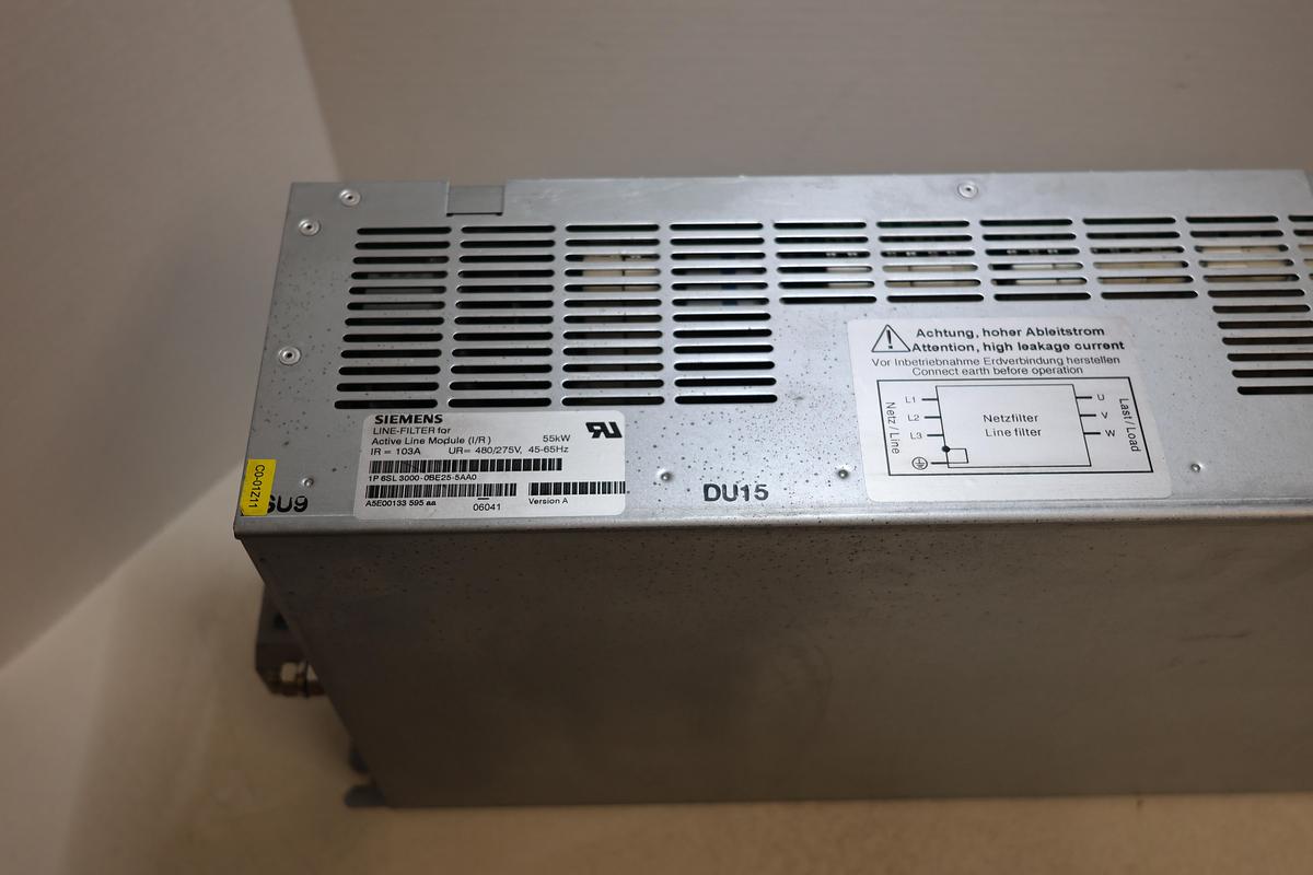 Used Siemens 6SL3000-0BE25-5AA0 Active Line Module Line Filter 55kW 103A Used