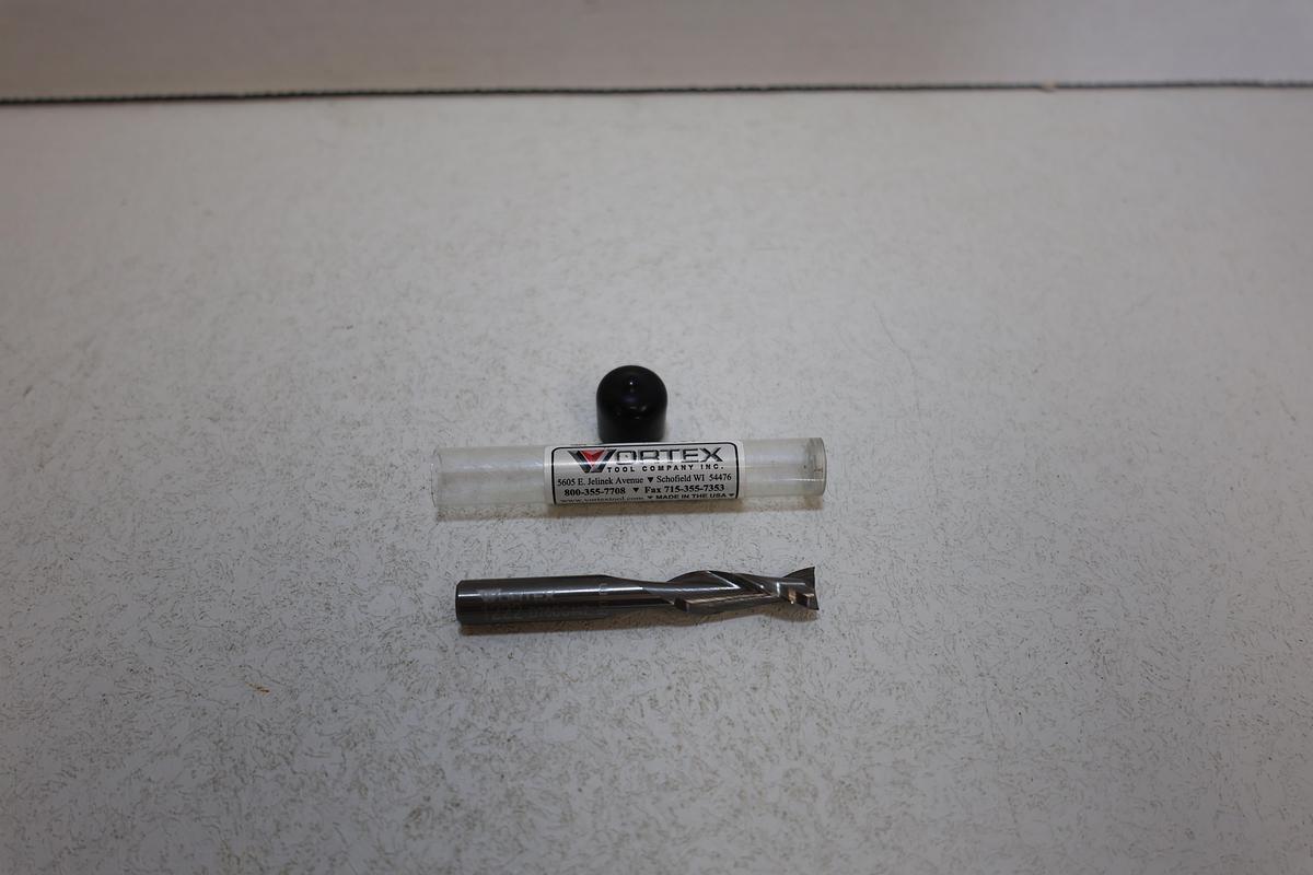 Used Vortex Tool Co. 1222 Carbide Spiral Router End Mill Bit USA Made NEW