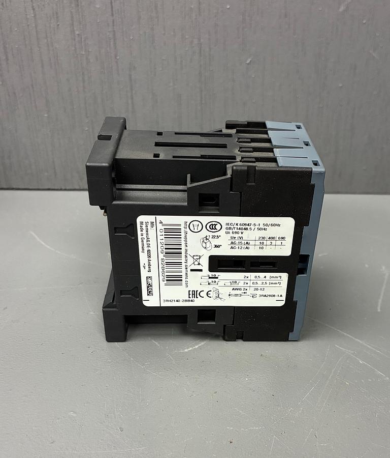 Used Siemens 3RH2140‑2BB40 Contactor Relay – 4 NO Contacts, 24 V DC GHC-36