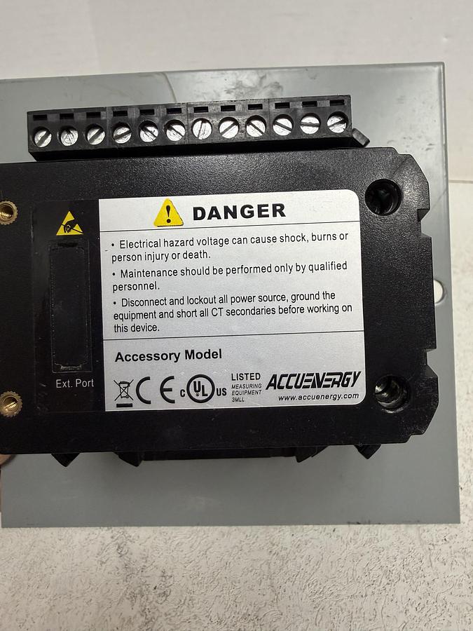 Used Acuvim II-D-60 Multifunction Power Meter w/ AXM-IO2-1- A GHA-92