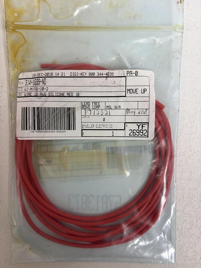Used 16 AWG Silicone Wire 10ft Flexible Silicone Wire, Red