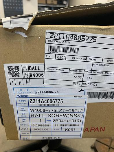 NSK Ball Screw For 2003 Era Makino 2NC64 W4006-775LZT-C5Z12