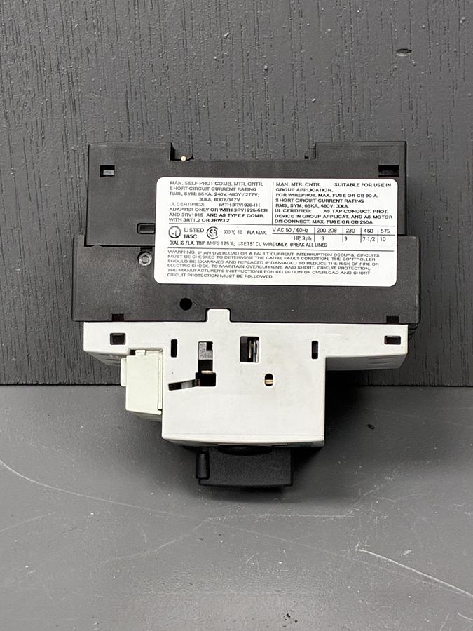 Used Siemens 3RV1021-1JA10 Motor Protection Circuit Breaker – 3RV10 Series,