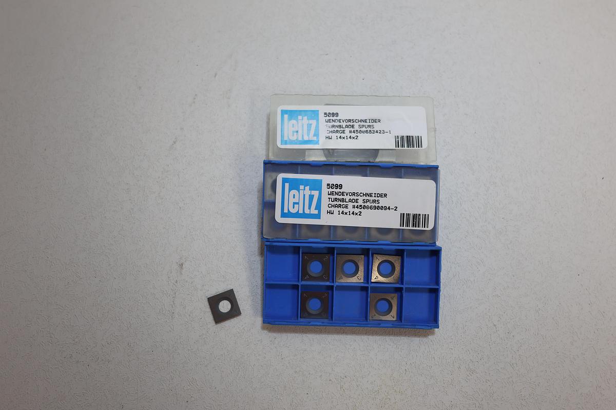 Leitz 5099 Wendevorschneider Turnblade Spurs HW 14x14x2 Carbide Inserts 16pcs NEW