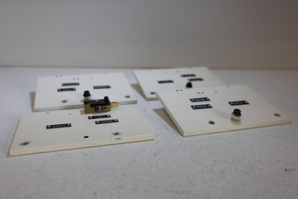Used Lot 4 Agilent Industrial Mounting Plate w/ Saia-Burgess Limit Switch Automation Sensor Assembly GHA-185