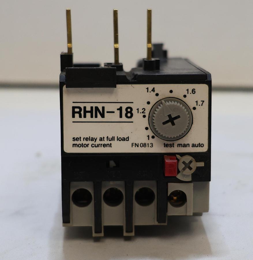 Used TAIAN RHN-18-2.5 Solid State Overload Relay – 1.2–5 AMP – 3 Pole