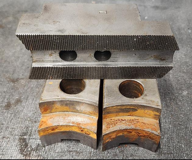 Used ALUMINUM SERRATED SOFT JAWS (set of 3)- GHA-30