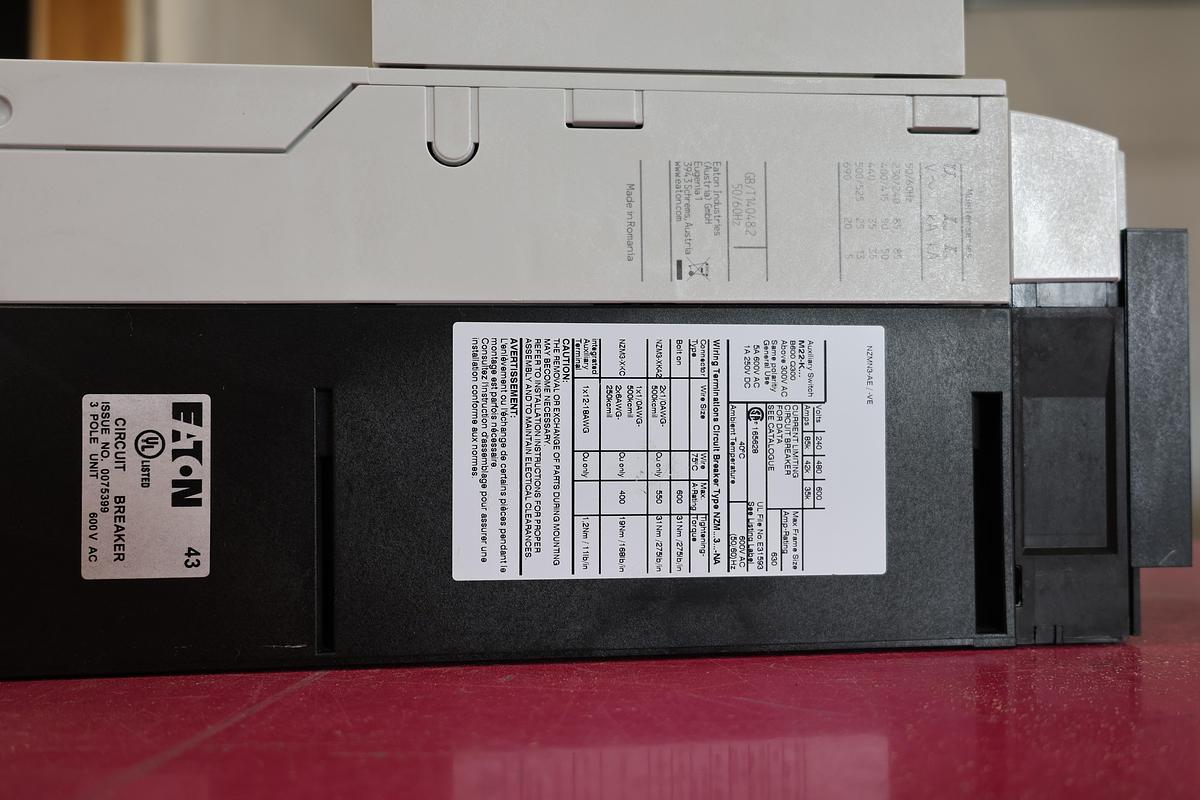 Used Eaton Moeller NZM3 Series Molded Case Circuit Breaker – Industrial Grade Protection