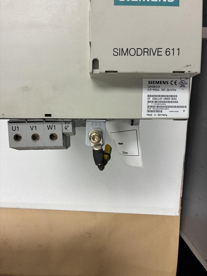 Used Siemens SIMODRIVE 611 6SN1145-1BA02-0CA1 Control Module – 2-Axis, E/R Interface Version A GHC-52