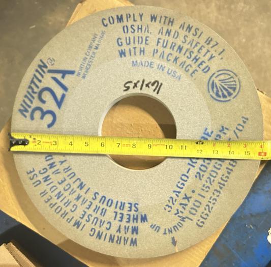 Used Norton 16" X 1" X 5" Grinding Wheel 32AG0-K5VBE - GHC-1