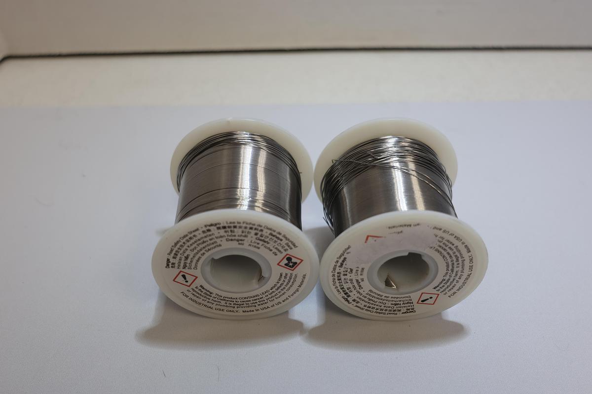 Used Kester 44 Rosin Core Solder SN63PB37 .015" 1lb Spools Lot of 2