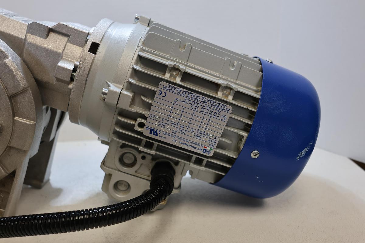 Used MT Motori TN80C4 1.3HP Motor Varvel SRS070 100:1 Worm Gearbox Used