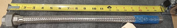 Flexible Metal Hose Ass'y: 1/2" ID., 5.5" Dynamic Min. Bend Radius (In.), MNPT - GHB-64