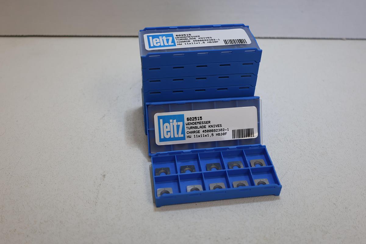 Leitz 602515 Wendemesser Turnblade Knives Carbide Inserts 11x11x1.5 HB30F 10pcs NEW