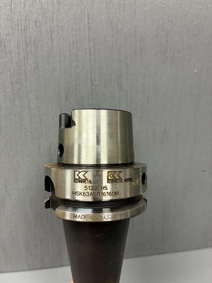 Used Kennametal HSK63AER16160M Precision Tool Holder - HSK63A ER16 Collet Chuck - 160mm GHC-17