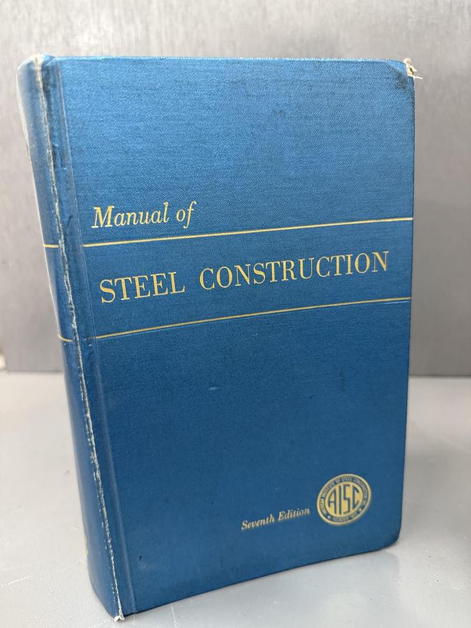 Used Manual of Steel Construction 7th Edition AISC Engineering GHA-SS6