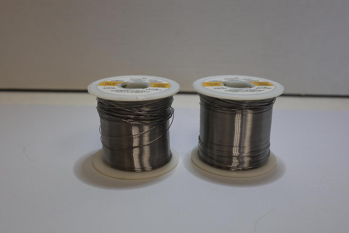 Used Kester 44 Rosin Core Solder SN63PB37 .015" 1lb Spools Lot of 2