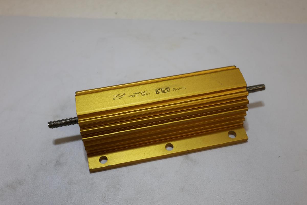 Used CGS HSC300R 15 Ohm 300W 5% Aluminum Housed Wirewound Power Resistor