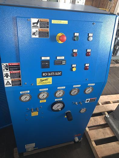 Used Nuvair MCH36/ETS Silent Scuba Tank/Air Compressor 440V/60Hz/52A 6000 PSI GHA-up