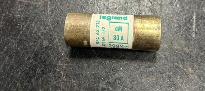 Used Lot of 2 - Legrand 150 80 Fuse 80 Amp 500 Volt Cylindrical - GHB-63-D16