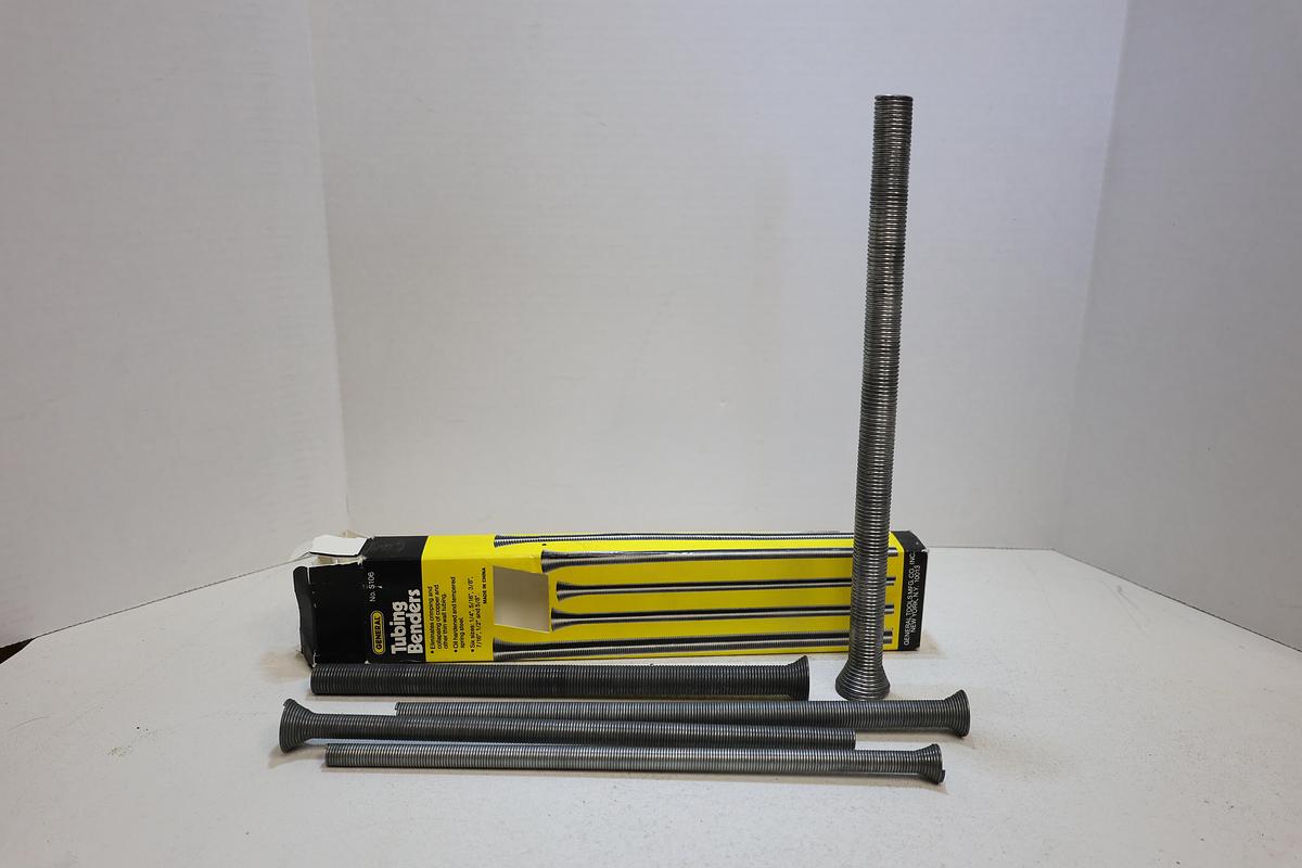 General No. S106 Tubing Benders Set 5 Sizes 3/8-7/16-1/2-5/8-3/4 New