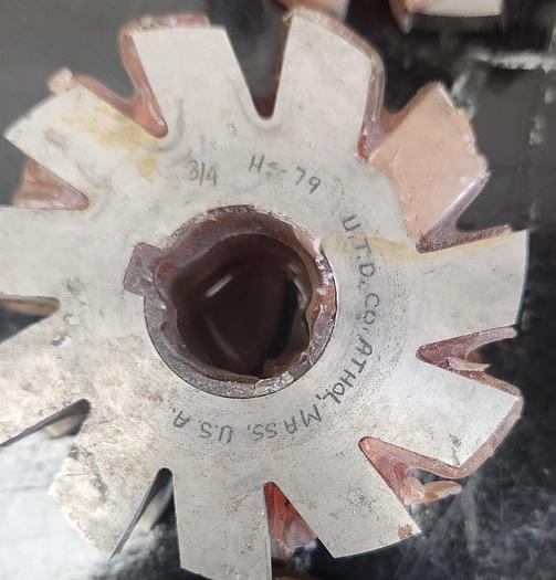 Used Lot of 9 - Assorted Sizes Used Concave Milling Cutters 2"-3-1/2" Diam - GHB-49