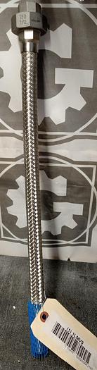 Flexible Metal Hose Ass'y: 1/2" ID., 5.5" Dynamic Min. Bend Radius (In.), MNPT - GHB-64