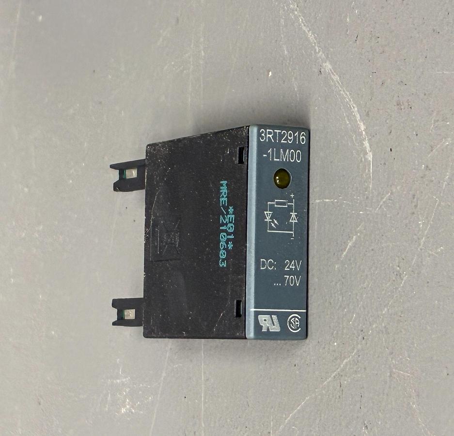 Used Siemens 3RT2916-1LM00 Surge Suppressor-Module with LED for S00 Contactors 24-70V DC GHC-36