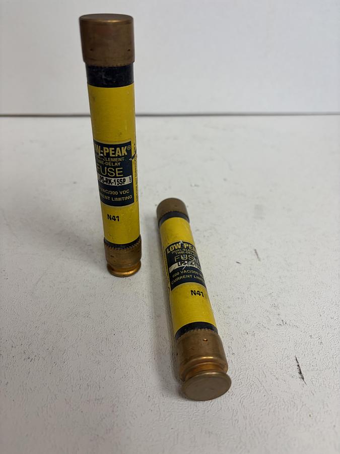 Used  Low-Peak dual-element, time-delay fuse