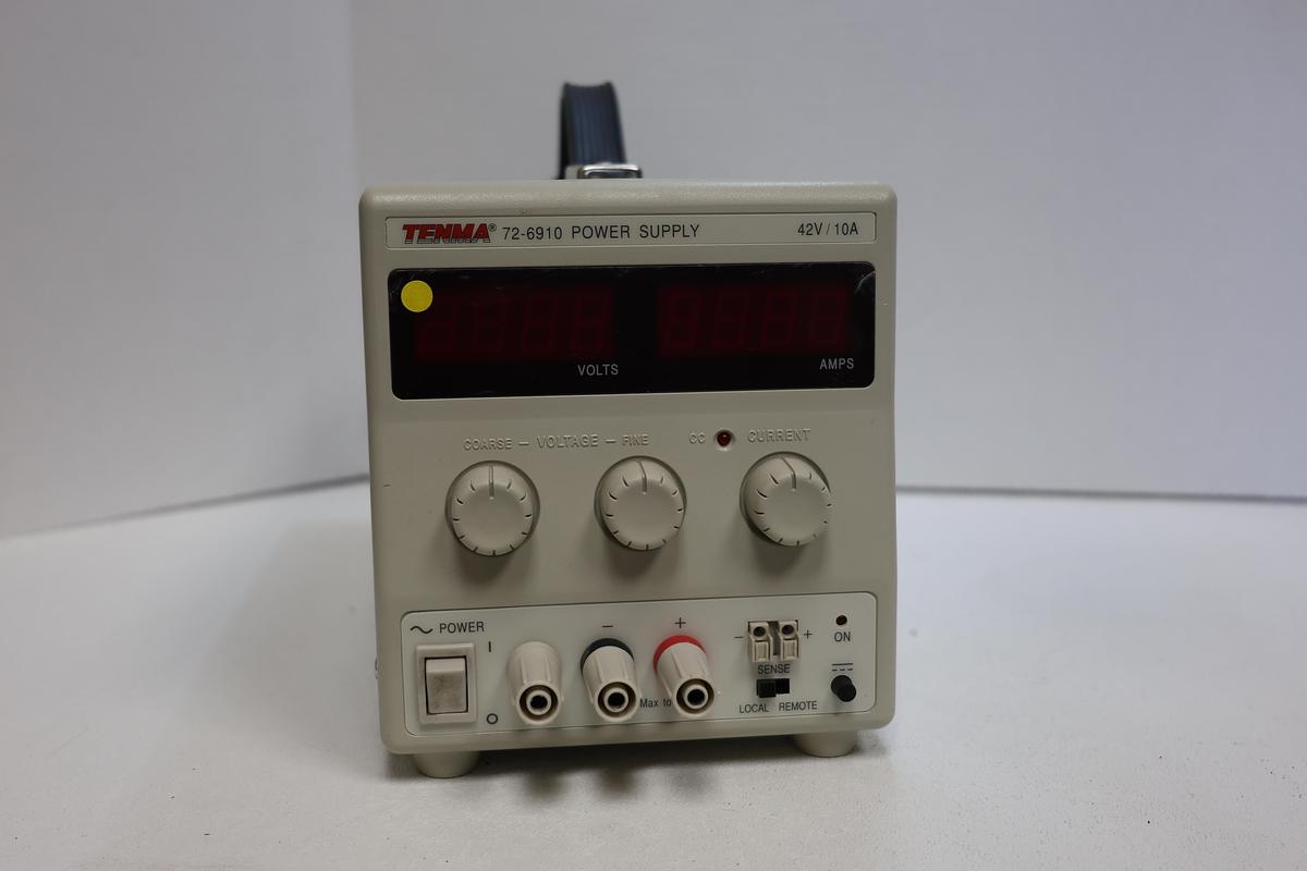 Used Tenma 72-6910 DC Bench Power Supply 42V 10A CV/CC High Current Tested Working