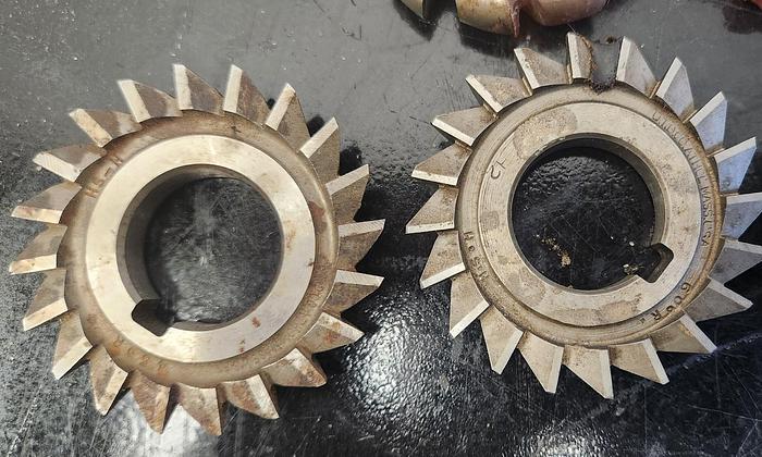 Used Lot of 9 Assorted Milling cutters 2-1/5"-3" Diam - GHB-49