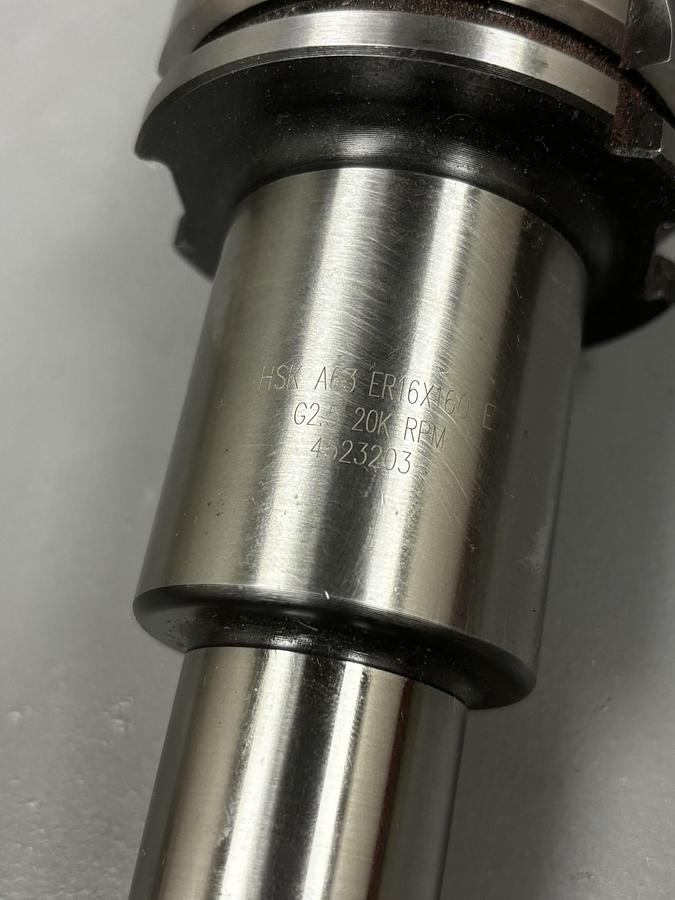 Used HSK A63 ER16X160 G2.5 E Collet Chuck Tool Holder HSKA63 GHC-3
