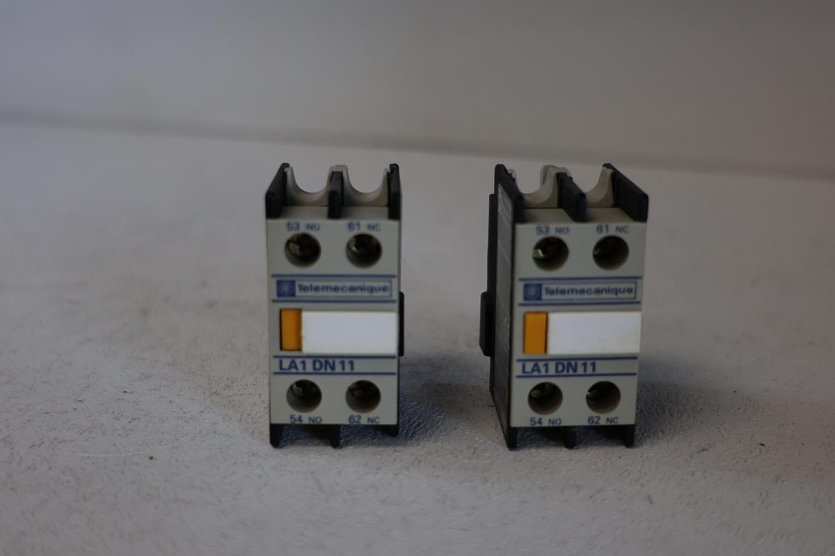 Used (Lot of 2) Telemecanique LA1 DN11 Auxiliary Contact Block – Genuine Schneider Electric GHA-99