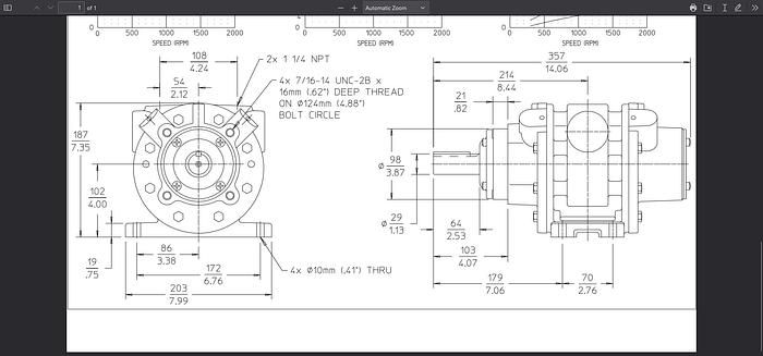 GAST AIR MOTOR Pneumatic Motor 16AM-FRV-2 9 hp 2000rpm 30ft/lb GH202C0