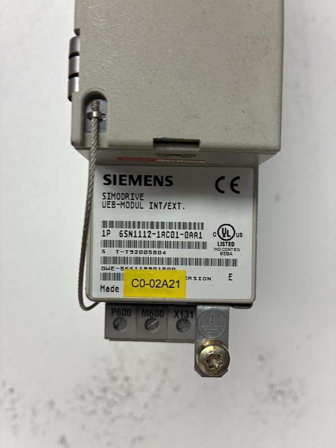 Used Siemens 6SN1112-1AC01-0AA1 Axis Control Module – Version E – SIMODRIVE 611 – Tested GHC-53