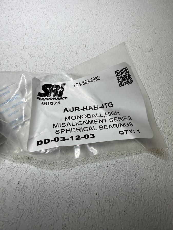 Used Aurora Monoball, HAB-4TG High Misalignment, Steel, 0.250" ID (PTFE Lined) (Grooved) GHGC-6