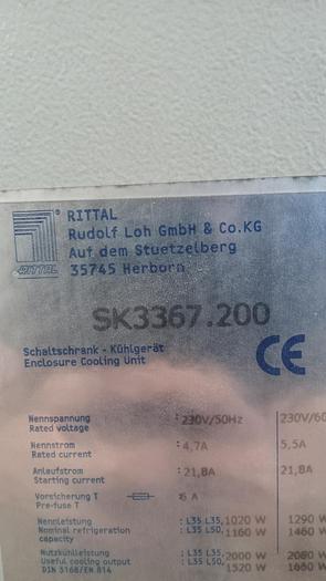 Parts Only Rittal SK3367.200 Enclosure Cooling Unit 230V GH600