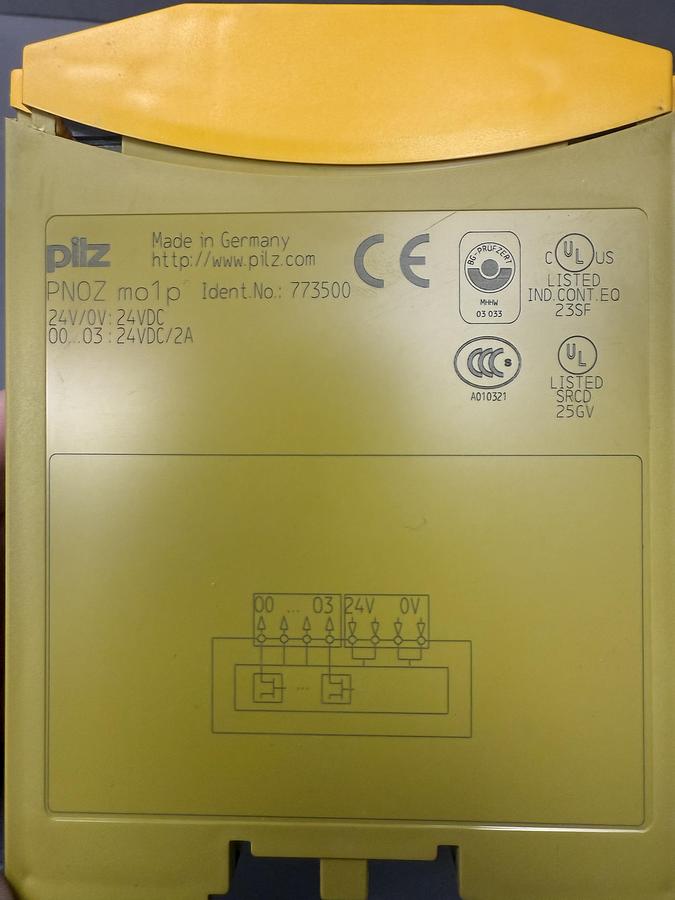 Used (LOT OF 2) PILZ PNOZ MO1P 773500 Safety Relay Module – PNOZmulti, 24VDC GHC-37