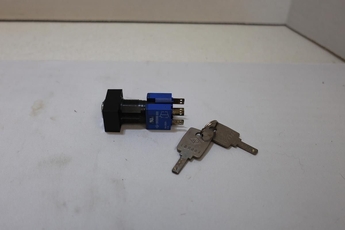 New Key Operated Selector Switch w/ 2 Keys 2-Position Maintained Panel Mount 5A 250VAC