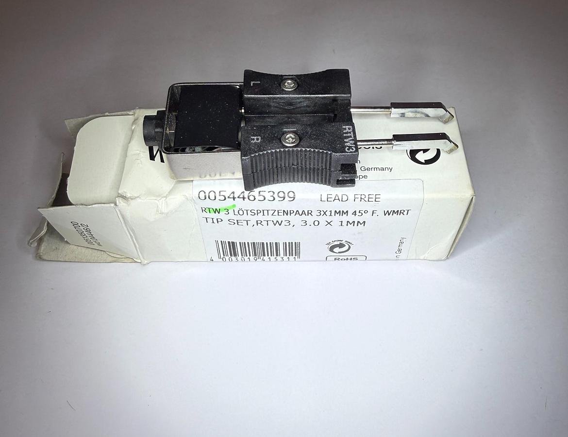 Used (NEW) Weller RTW3 - Tweezer Cartridge (Non Mil Spec) for WXMT/WMRT, 45° Chisel - 1mm x 3mm 