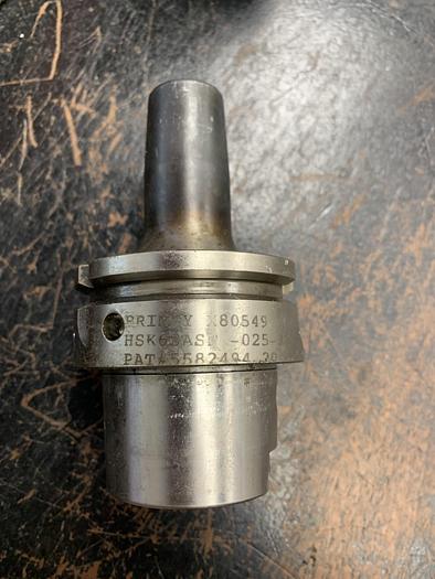 Used Briney HSK63ASF-025-315 Shrink Fit Tool Holder GHA-gs34