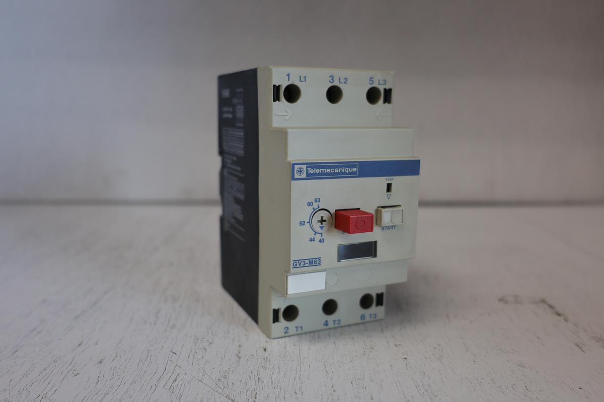 Used Telemecanique GV3 M63 Motor Circuit Breaker 40–63A Manual Starter GHA 181