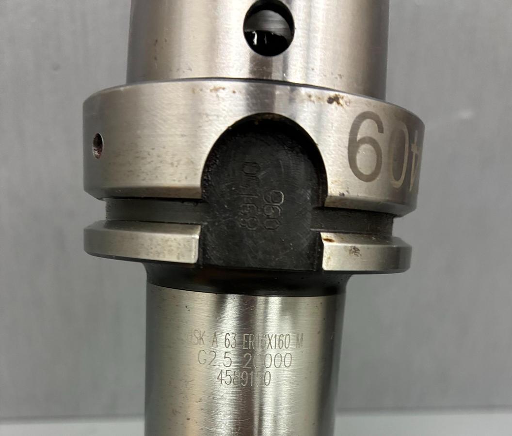 Used HSK A63 ER ER16X160 M G2.5 20K RPM Collet Chuck Tool Holder HSKA63 GHC-6