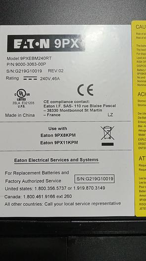 Used Eaton 9000-3063-00P Extended Battery Module GH505