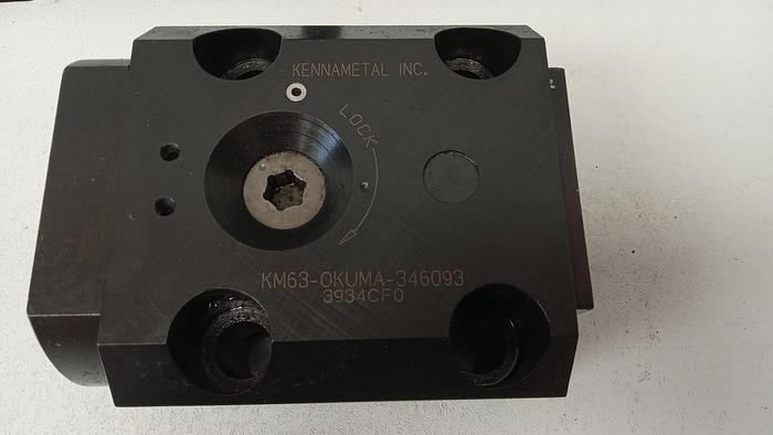 Used Kennametal KM-LOC KM63-OKUMA-3460933934CFO Clamping Turret Tool Block GH109